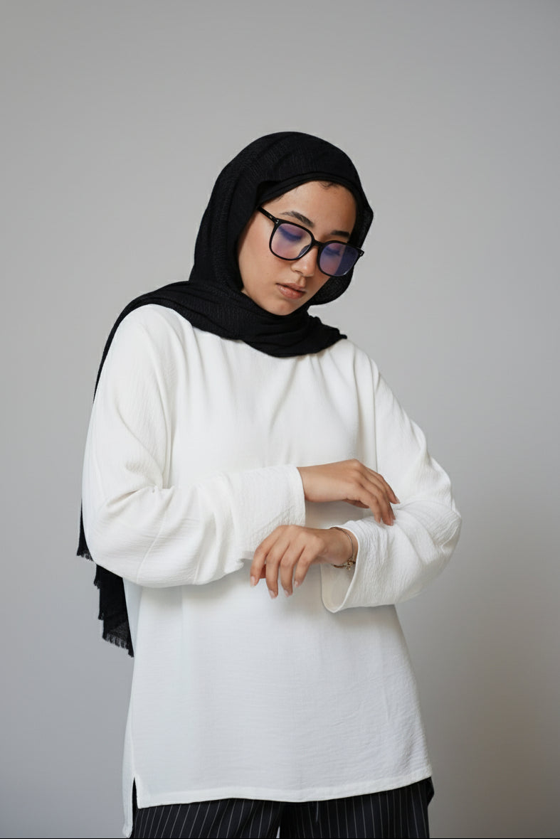 The Essential White Flow Top