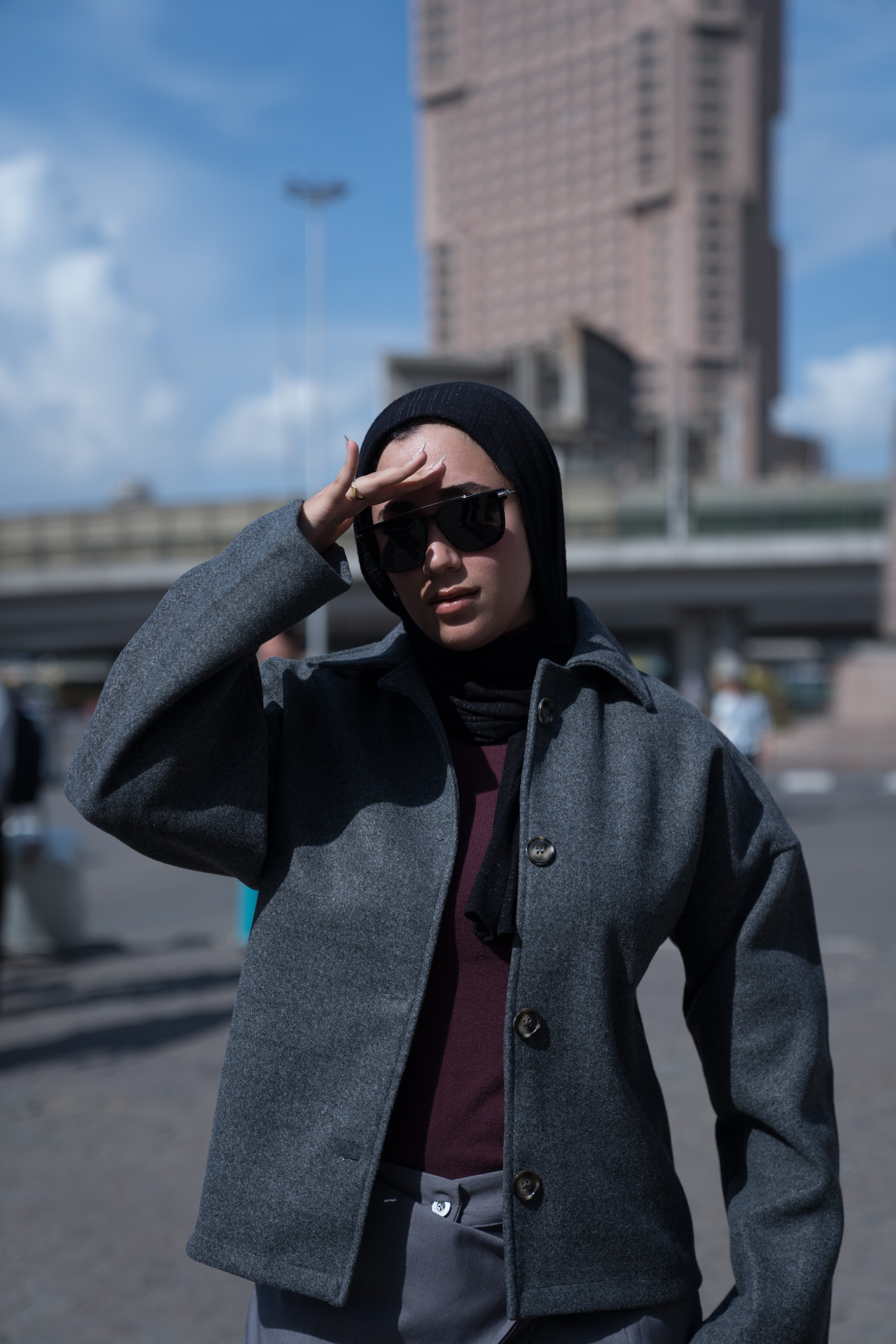 The Grey Oversized Wool Jacket