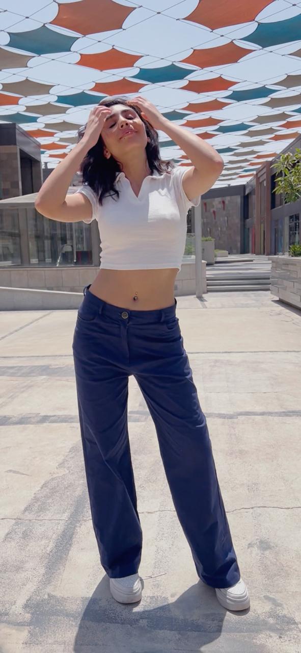 Blue Gabardine Pants