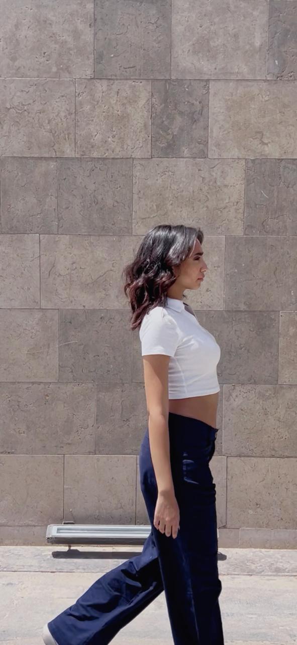 Blue Gabardine Pants
