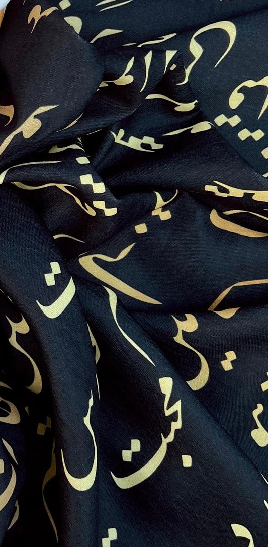 Black Arabic Scarf